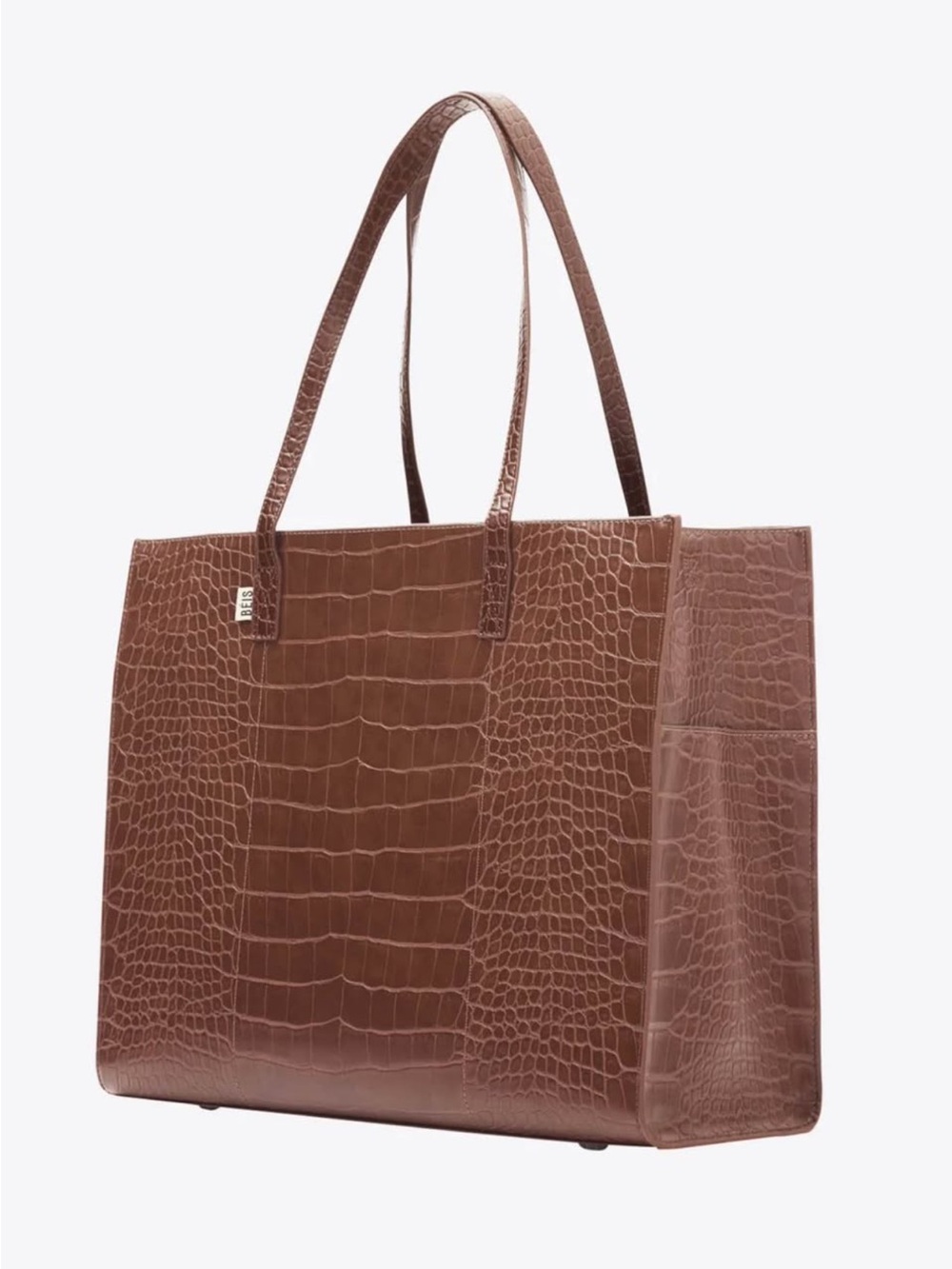 BEIS Large Maple Croc Tote
